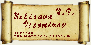 Milisava Vitomirov vizit kartica